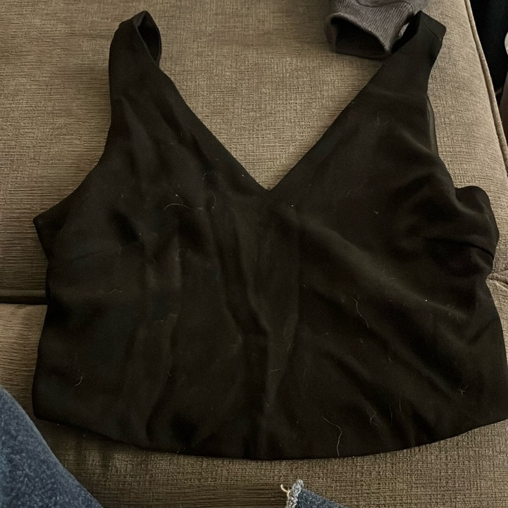Free people black crop top